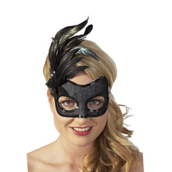 Black sequined mask