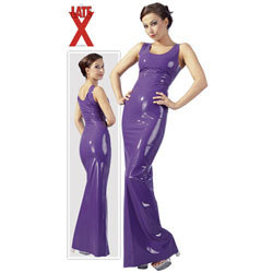 
Purple Latex Maxi Dress
