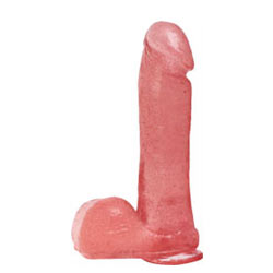 Dong with Suction Cup Pink 8 inch