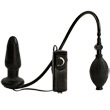 Inflatable Vibrating Buttplug Black