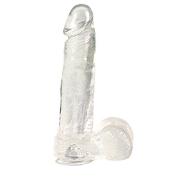 
Dong with Suction Cup Clear 8 inch