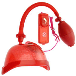 Red Vibrating Vagina Sucker