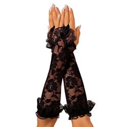 Roxana Lace Gloves Black