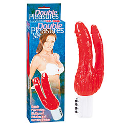 
Double Pleasures Red Jelly Vibrator