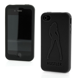 Hustler Silicone iPhone 4 and 4s Black Sexy Girl Case