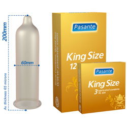 Pasante King Size Condoms 3 Pack