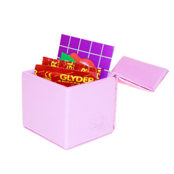 
Devine Condom Cube Pink Quilted Hearts