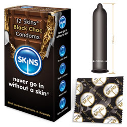 
Skins Condoms Black Choc 12 Pack