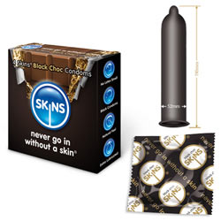 
Skins Condoms Black Choc 4 Pack