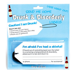 Drunk & Disorderly Labels – Boys
