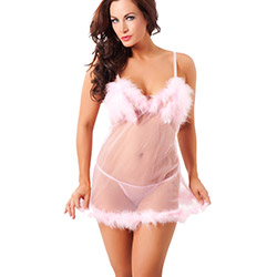 Babydoll and G-String Pink