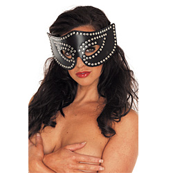 Open Leather Eye Mask with Rivets
