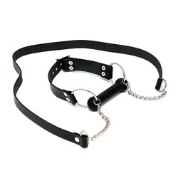 
Leather Horse Bit Gag and Reins