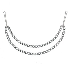 
Silver Nipple Clamps with Double Chain