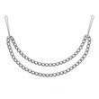 Silver Nipple Clamps with Double Chain