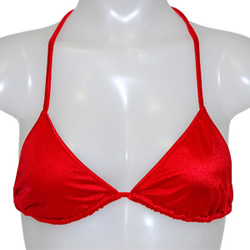 
C-string Triangle Bikini Top Red