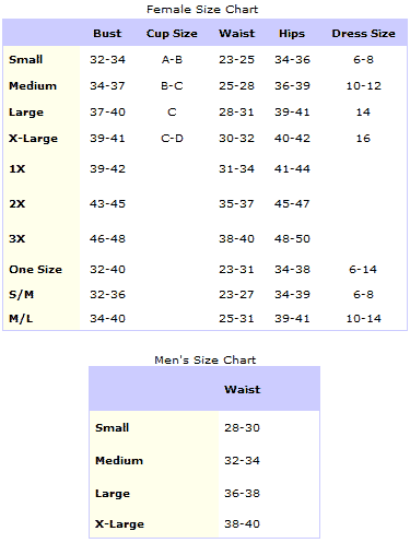 sizes